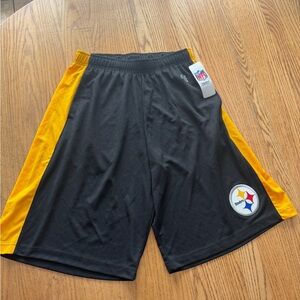 NFL Team Logo Men's Black and Gold Shorts